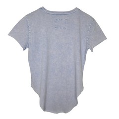 Frank & Eileen Womens Mineral Blue Short Sleeve Perfect Theo Tee Shirt Medium