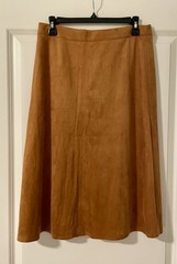 Bagatelle Suade Flow Skirt Womens Small Camel Brown Trendy Zip Chic High Waisted