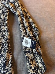 Chaps Non-Iron Blue White Floral Long Sleeve Button-Up Shirt Women’s S