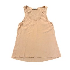 Everlane Womens XS Peach Scoop Neck Sleeveless Tank Top Silk