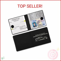WINUERK 2PCS Car Registration and Insurance Card Holder, 10.6”×4.8” Essential