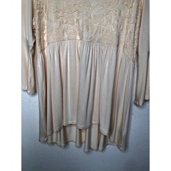 Torrid Super Soft Knits Babydoll Knit V-Neck Lace Flare Sleeve Top 3X Romantic