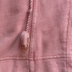 Maeve by Anthropologie Pink Puff Sleeve Tassel Sweatshirt Top Small