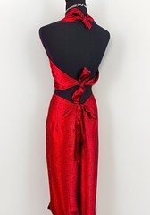 Thailand red wrap set, adjustable tie on the back & wraps around as pants/skirt.