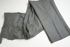 Burberry London Gray Nailhead Wool 2 Pc Suit Jacket Pants 44S BRAND NEW