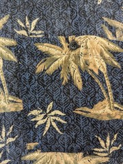 Ivy Crew XXL Tropical Palm Tree 100% Rayon Shirt Short Sleeve Button Up Blue