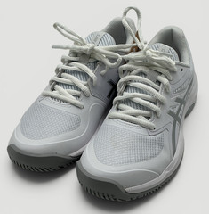 Asics Game FF Women’s Size 5 White/Pure Silver Tennis Shoes NIB