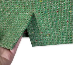 NWT Aryan K. Strapless Green Tweed Dress Size Small