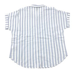 Universal Thread Womens Size S Dolman Short Sleeve Button Down Shirt Blue Stripe