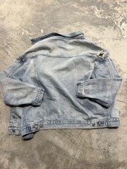 American Eagle Women’s Jacket Medium Blue Light Wash Denim Distressed