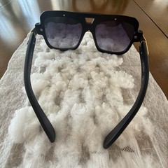 Cazal Men’s Rectangular Sunglasses Black Plastic Frame Gray Tinted Lenses