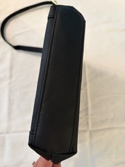 Classic Black Crossbody Bag with Gold Hardware and Adjustable Shoulder