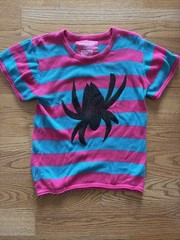For Fans By Fans Marvel Spider-Gwen Knitted Top Sequined Pink Blue Stripe Size S