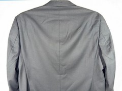Bocaccio Uomo Mens 46R Size Black Solid Polyester Blazer Pockets Double Button