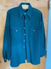 Vintage Saltwater Farm 100% Virgin Wool Long Sleeve Western Shirt