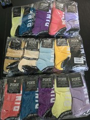 Pink Victoria’s Secret Collegiate Collection, Socks 20 Pairs, $9.95 Each, NWT