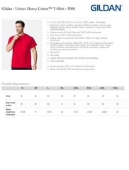 Gildan Mens Premium Short Sleeve Heavy Cotton Plain Blank Casual T-Shirt 5000