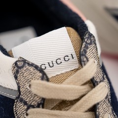 Size 36.5eu 6.5 US – Gucci GG Rhyton Beige White Pink Blue GG Canvas Leather