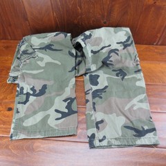 Must Way Mens Khaki Green & Black Camo Cargo Pants Size 38