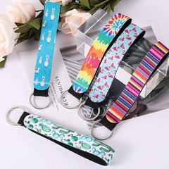 30 Pieces Neoprene Wristlet Keychain bulk Lanyard Hand Wrist Strap Keychain f…