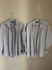 Ralph Lauren Purple Label Check Dress Shirt 15 1/2 Medium Polo Made In Italy
