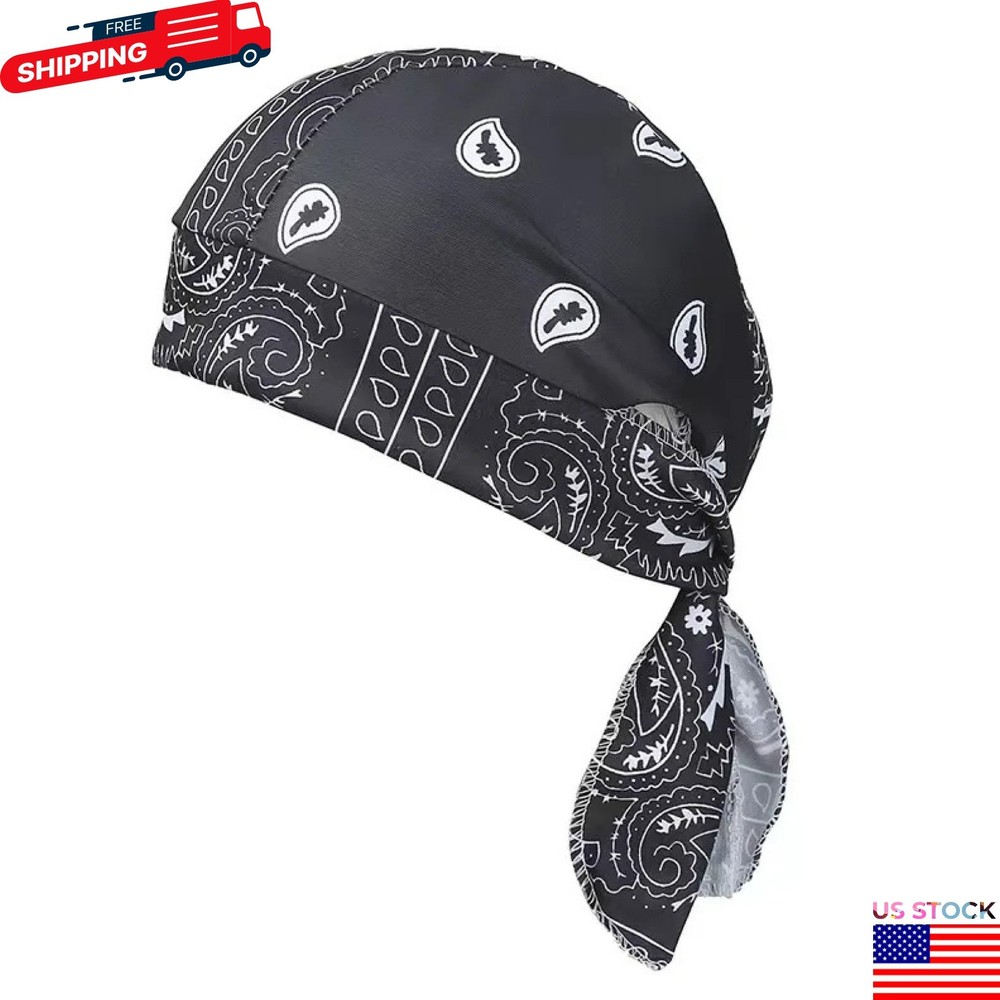 Elastic Motorcycle Wrap Biker Du Bandana Paisley Doo Rag Head Skull Cap Durag