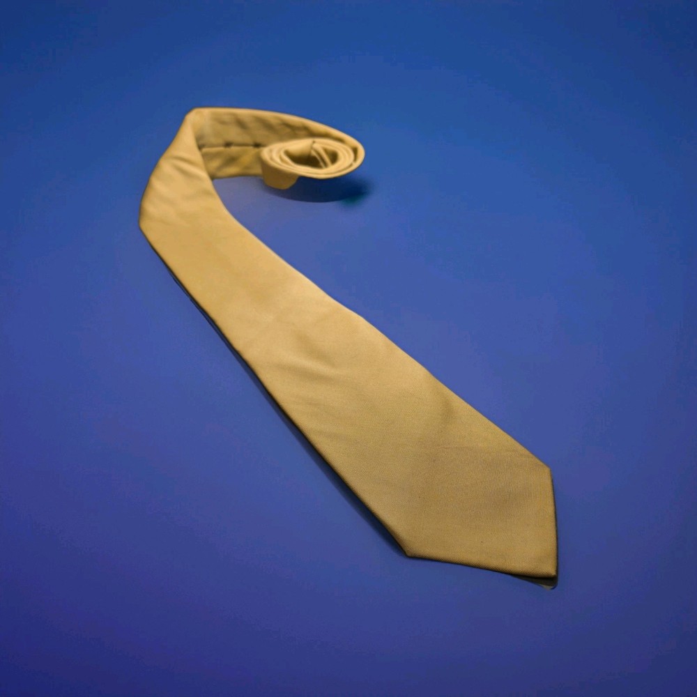 A. Di Capua Napoli – Mustard Yellow Solid Cotton Tailored Tie