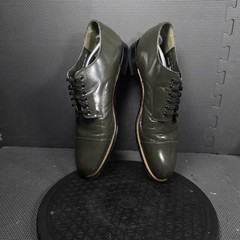 Stacy Adams Shoes Mens Size 11.5D Green Leather Cap Toe Oxford Dress Round Toe
