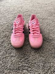adidas Lionel Messi x Samba Light Pink Black Sneakers – Size 5.5Y/6.5W – JP844