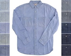 Wrangler Men’s Carpenter Shirt Relaxed Fit, Long Sleeve, Two-Pocket, 100% Cotton