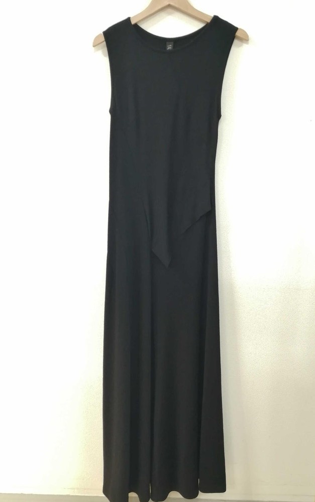 Y’s Wool Dress M Black Unique Asymmetrical Design, Stretch Fabric