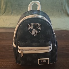 Loungefly NBA Brooklyn Nets Logo Mini Backpack