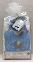 Duck Duck Goose 3 Piece Sleep & Play Bodysuit and Bib Size 3-6Mos Free Shipping
