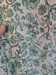Collections Etc. Women’s Mint Floral Lightweight 2 Piece 100% Cotton Capri PJ’S