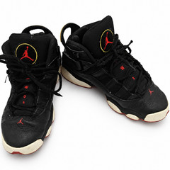 Air Jordan 6 Rings Shoes Black Red White “Bred” 322992-063 5.5Y