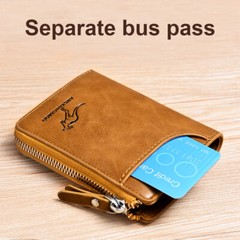 Waterproof Mens RFID Blocking Leather Wallet Credit Card ID Holder Zipper Purse