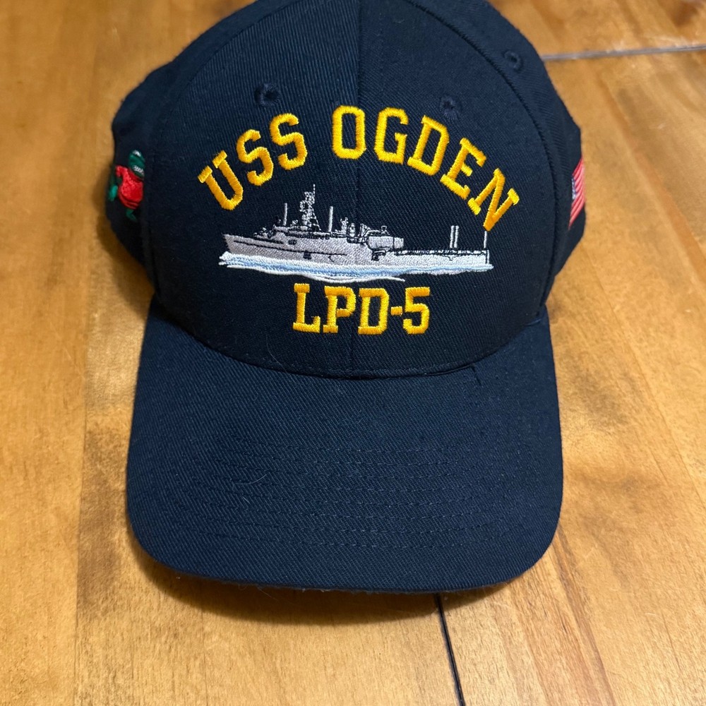 USS OGDEN LPD-5 Hat Cap US Navy Ship Navy Command Caps Made in USA *AUTHENTIC*