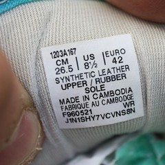 Asics Tiger Runner Mens Size 8.5 White Rainbow Leather Running Sneakers 1203A167