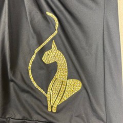 Baby Phat Y2K Rhinestone Gold Keyhole Ring Detail Stretch Blouse XL