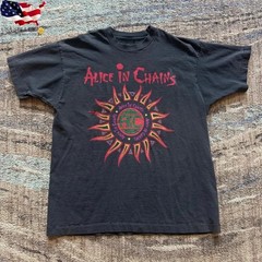 Alice In Chains Sun Logo Tee 90s Grunge Rock Band T-Shirt S-5XL For Fan HN59