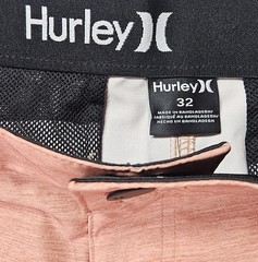 Hurley Heather Orange Hybrid Walkshorts Men’s 32 4-Way Stretch Water Repellent