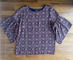 Women’s ANN TAYLOR LOFT Multicolor Pattern Top Size Large