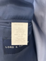 Lauren Ralph Lauren Pinstripe Wool Suit Jacket 40R 3-Button Half Canvas L&T