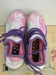 adidas NMD Hu Pharrell Williams Low Top Lace-Up Sneakers Pink Purple AC7362