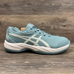 Asics Gel Game 9 Shoes Youth Size 4 Blue White Pickle Ball Tennis Sneakers