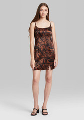 Women’s Notch Slip Dress – Wild Fable – Brown Black – L – S573