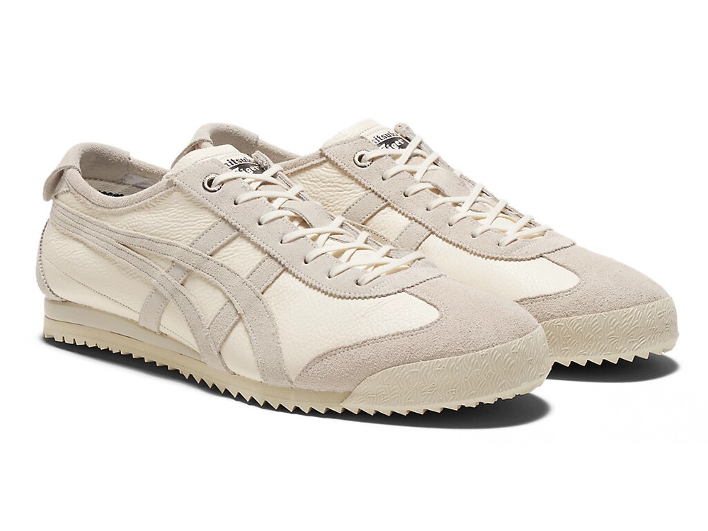 Onitsuka Tiger Mexico 66 Cream Beige Leather Sneakers Shoes Unisex w/ Box