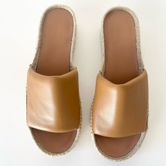Vince Jesse Genuine Leather Slip On Open toe Espadrille Sandals NEW 9