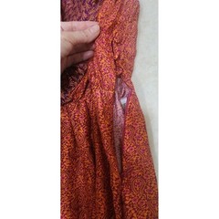 Vix Paula Hermanny Silk Blend Paisley Mini Dress Orange Purple Small New