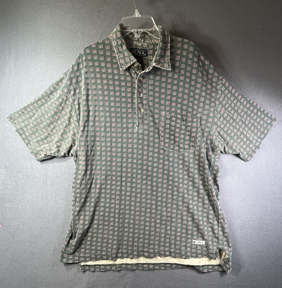 OSCC Old School Clothing Co Polo Shirt L Vintage Hong Kong Destroyed See Photos
